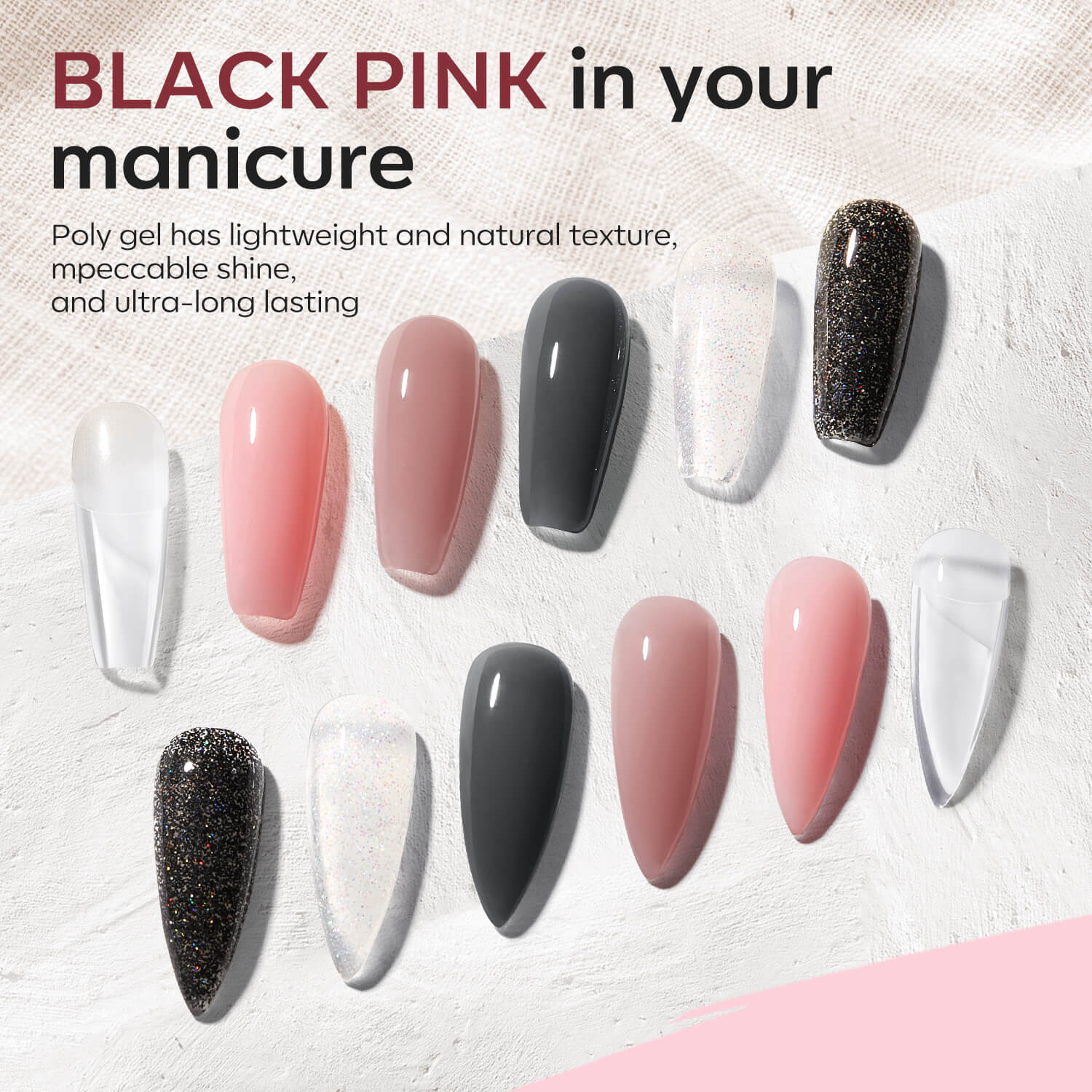 Nude Clear Black Pink beauty product